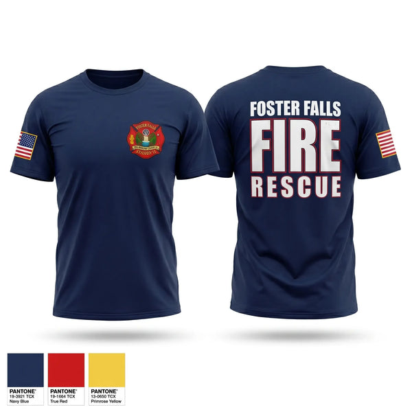 Old School Cotton Feel Shirt, Foster Falls Fire Department, Fire Department, Teamtime, Team time, sublimation, custom sports apparel, team uniforms, spirit wear, spiritwear, sports uniforms, custom shirts, team store, custom team store, fundraiser sports, apparel fundraiser