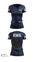 Logan County EMS 89812353 Women's Short Sleeve V-neck Shirt - 21