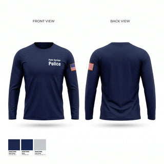 Long Sleeve Performance Shirt, Palm Springs Police, Police, Teamtime, Team time, sublimation, custom sports apparel, team uniforms, spirit wear, spiritwear, sports uniforms, custom shirts, team store, custom team store, fundraiser sports, apparel fundraiser