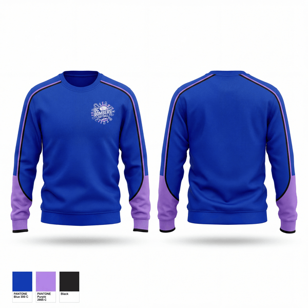 Crew Neck Sweatshirt, BC Bombers Softball, Softball, Teamtime, Team time, sublimation, custom sports apparel, team uniforms, spirit wear, spiritwear, sports uniforms, custom shirts, team store, custom team store, fundraiser sports, apparel fundraiser