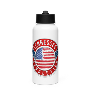 Tennessee Revolution Stainless Steel Water Bottle with a Straw Lid