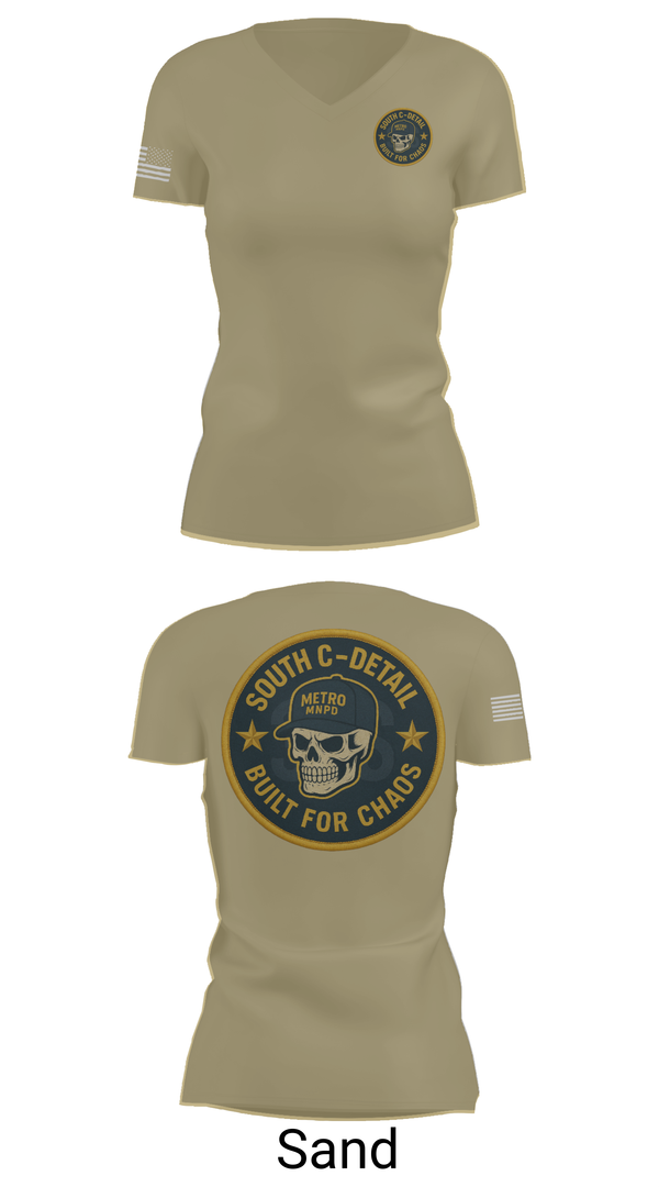 Womens Short Sleeve Vneck Shirt, South C Detail, , Teamtime, Team time, sublimation, custom sports apparel, team uniforms, spirit wear, spiritwear, sports uniforms, custom shirts, team store, custom team store, fundraiser sports, apparel fundraiser