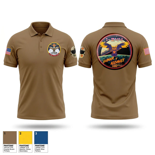 Short Sleeve Performance Polo, C Co. 1-244 Assault Helicopter Battalion, Army, Teamtime, Team time, sublimation, custom sports apparel, team uniforms, spirit wear, spiritwear, sports uniforms, custom shirts, team store, custom team store, fundraiser sports, apparel fundraiser