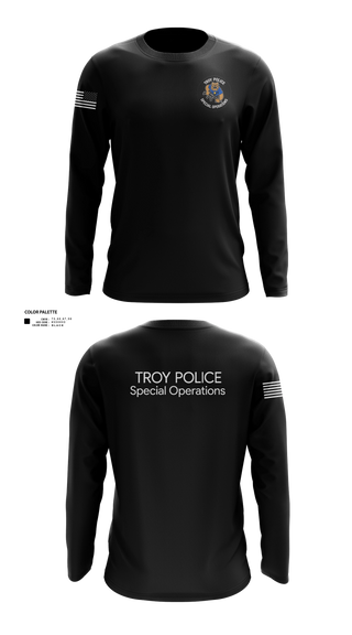 Long Sleeve Performance Shirt, Troy Police Special Operations, Police, Teamtime, Team time, sublimation, custom sports apparel, team uniforms, spirit wear, spiritwear, sports uniforms, custom shirts, team store, custom team store, fundraiser sports, apparel fundraiser