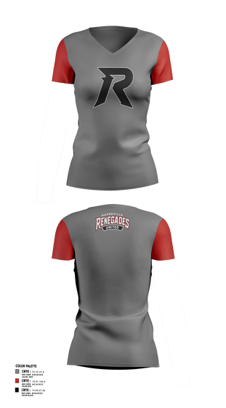 Womens Short Sleeve Vneck Shirt, Naperville Renegades, Baseball, Teamtime, Team time, sublimation, custom sports apparel, team uniforms, spirit wear, spiritwear, sports uniforms, custom shirts, team store, custom team store, fundraiser sports, apparel fundraiser