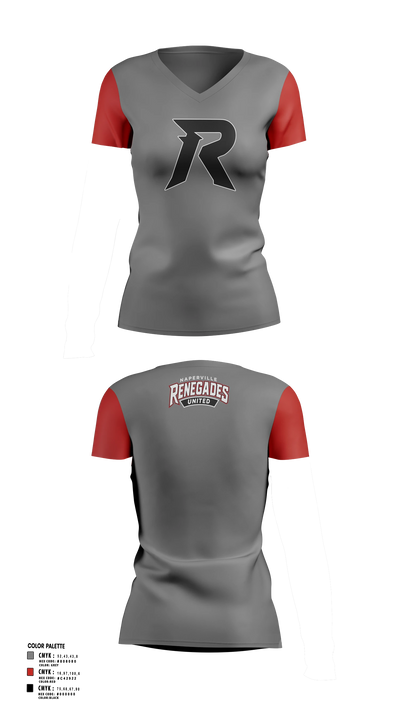 Naperville Renegades Women's Short Sleeve V-neck Shirt - 5