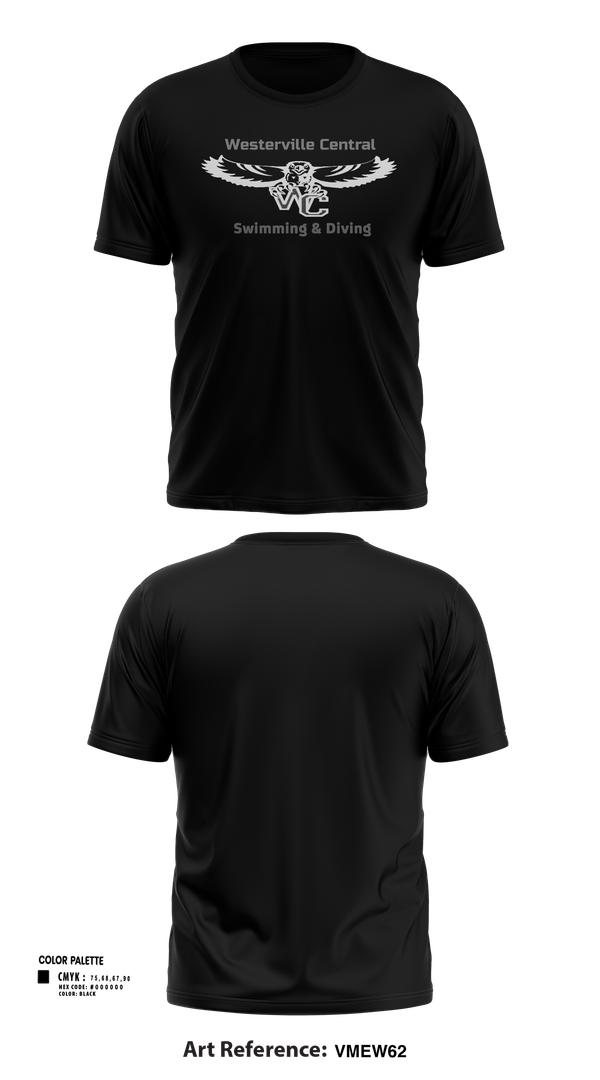 Short Sleeve Performance Shirt, Westerville Central Swimming & Diving, Swimming, Teamtime, Team time, sublimation, custom sports apparel, team uniforms, spirit wear, spiritwear, sports uniforms, custom shirts, team store, custom team store, fundraiser sports, apparel fundraiser