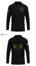 Dewey Beach Police K9 Long Sleeve Performance Shirt with hood - 3