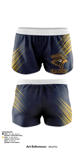 Track Shorts, Hillsdale Falcons, Softball, Teamtime, Team time, sublimation, custom sports apparel, team uniforms, spirit wear, spiritwear, sports uniforms, custom shirts, team store, custom team store, fundraiser sports, apparel fundraiser