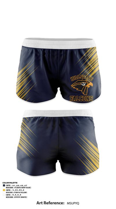 Hillsdale Falcons 72856642 Track Shorts - 21