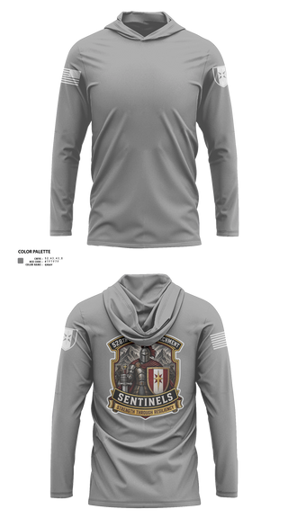 Long Sleeve hooded sunshirt, 528th MED DET COSC, Army, Teamtime, Team time, sublimation, custom sports apparel, team uniforms, spirit wear, spiritwear, sports uniforms, custom shirts, team store, custom team store, fundraiser sports, apparel fundraiser