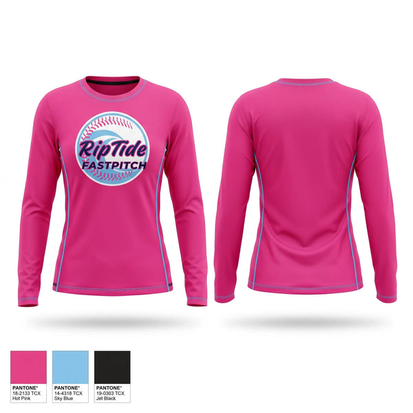 Long Sleeve Performance Shirt, Pompano Beach Riptide, Softball, Teamtime, Team time, sublimation, custom sports apparel, team uniforms, spirit wear, spiritwear, sports uniforms, custom shirts, team store, custom team store, fundraiser sports, apparel fundraiser