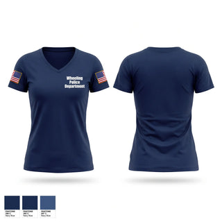 Womens Short Sleeve Vneck Shirt, Wheeling Police Department, Police, Teamtime, Team time, sublimation, custom sports apparel, team uniforms, spirit wear, spiritwear, sports uniforms, custom shirts, team store, custom team store, fundraiser sports, apparel fundraiser