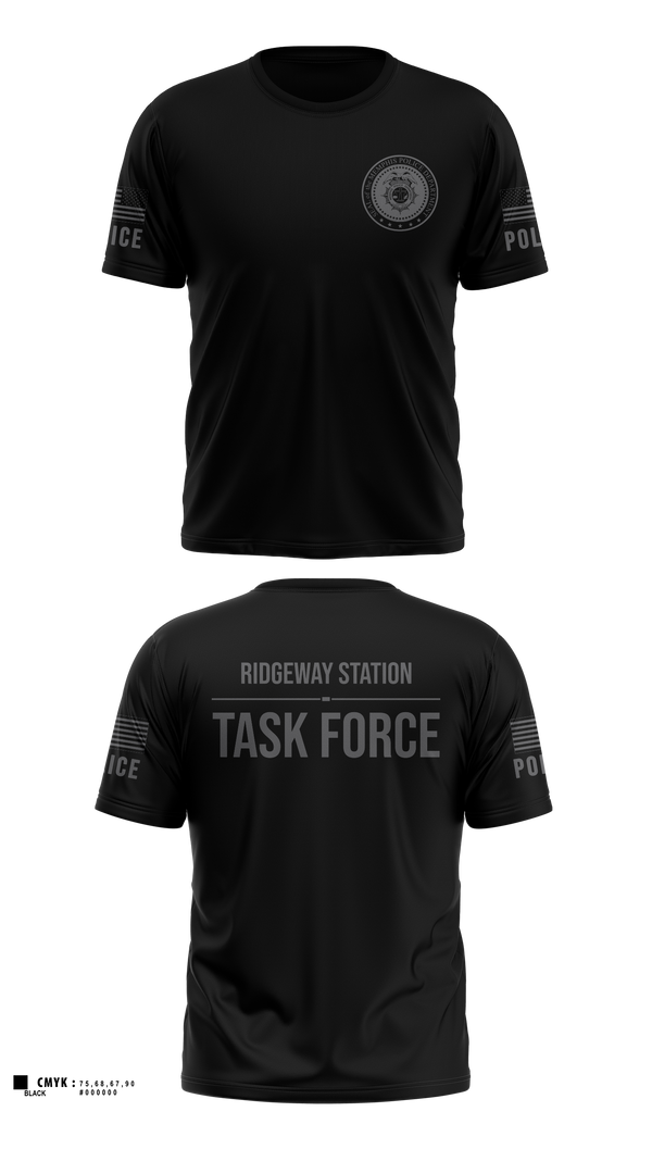 Short Sleeve Performance Shirt, Ridgeway Station Task Force, Police, Teamtime, Team time, sublimation, custom sports apparel, team uniforms, spirit wear, spiritwear, sports uniforms, custom shirts, team store, custom team store, fundraiser sports, apparel fundraiser