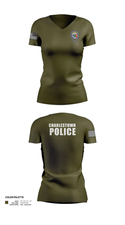 CHPD 3491873 Women's Short Sleeve V-neck Shirt - 23