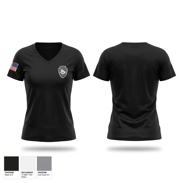 Womens Short Sleeve Vneck Shirt, Santa Clara Police Department, Police, Teamtime, Team time, sublimation, custom sports apparel, team uniforms, spirit wear, spiritwear, sports uniforms, custom shirts, team store, custom team store, fundraiser sports, apparel fundraiser