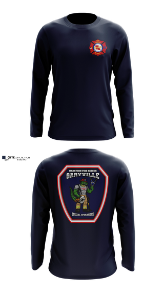 Long Sleeve Performance Shirt, Marathon Fire Rescue, Fire Department, Teamtime, Team time, sublimation, custom sports apparel, team uniforms, spirit wear, spiritwear, sports uniforms, custom shirts, team store, custom team store, fundraiser sports, apparel fundraiser