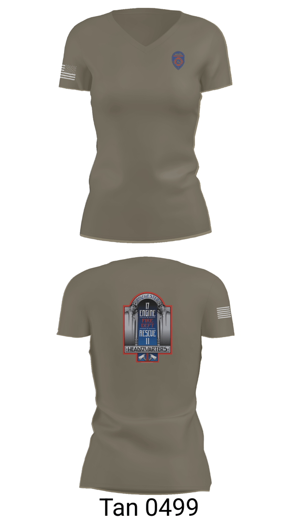 RFD headquarters 80270148 Women's Short Sleeve V-neck Shirt - 6