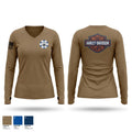 Naval Construction Group One Women's Long Sleeve V-neck Shirt - 1
