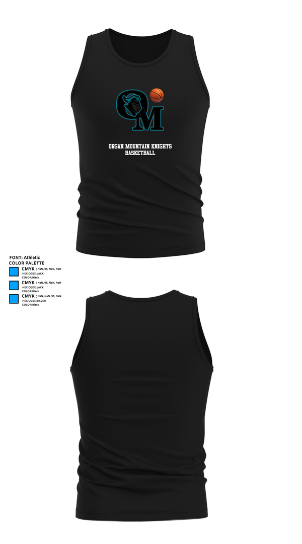 Tank Top, Organ Mountain Knights Basketball, Men's Basketball, Teamtime, Team time, sublimation, custom sports apparel, team uniforms, spirit wear, spiritwear, sports uniforms, custom shirts, team store, custom team store, fundraiser sports, apparel fundraiser