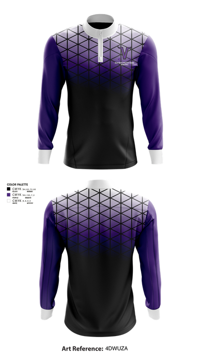 Niles North Athletics Vikings Basketball 34779783 Quarter Zip Jacket - 1