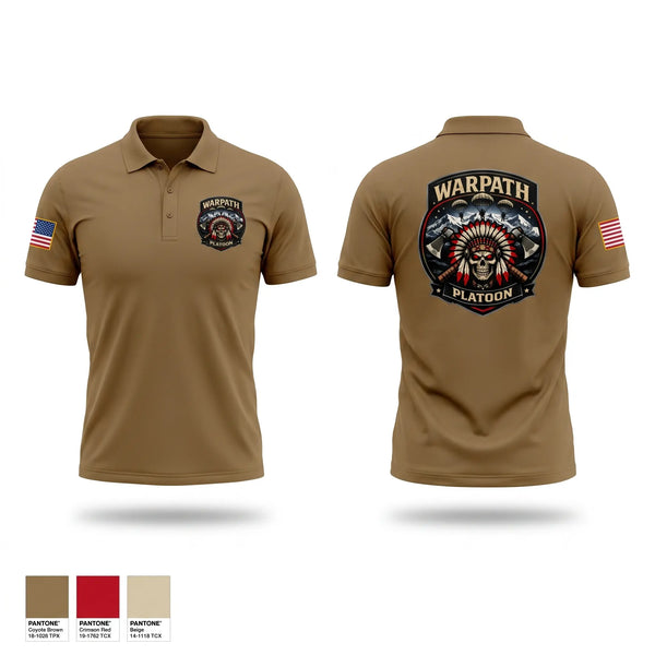 Short Sleeve Performance Polo, 2nd PLT, Apache Co, 1-501 PIR, Army, Teamtime, Team time, sublimation, custom sports apparel, team uniforms, spirit wear, spiritwear, sports uniforms, custom shirts, team store, custom team store, fundraiser sports, apparel fundraiser