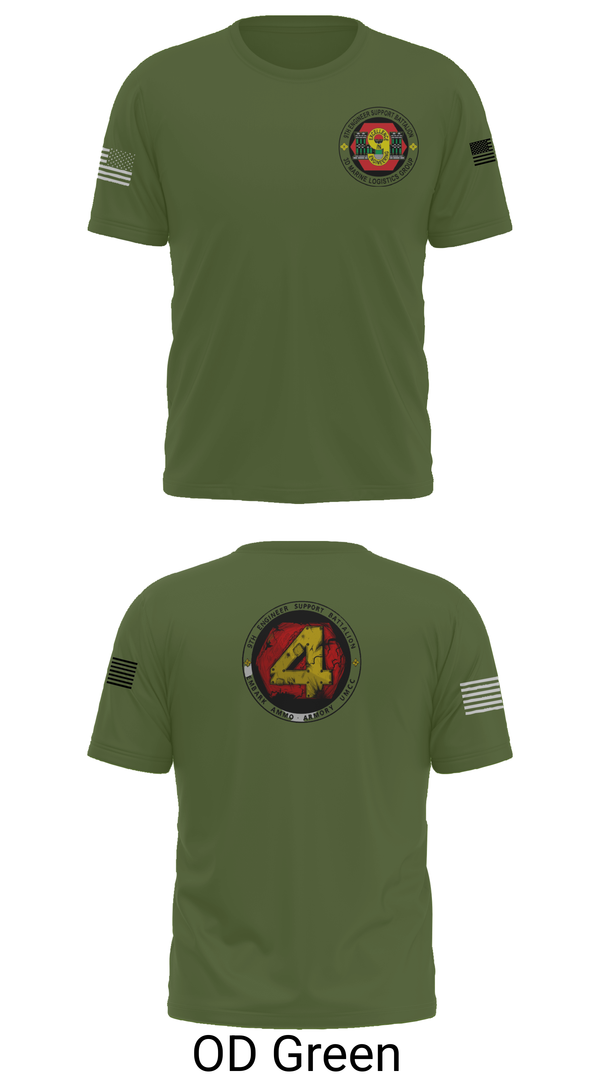 Short Sleeve Performance Shirt, 9th Engineer Support Battalion, Marines, Teamtime, Team time, sublimation, custom sports apparel, team uniforms, spirit wear, spiritwear, sports uniforms, custom shirts, team store, custom team store, fundraiser sports, apparel fundraiser