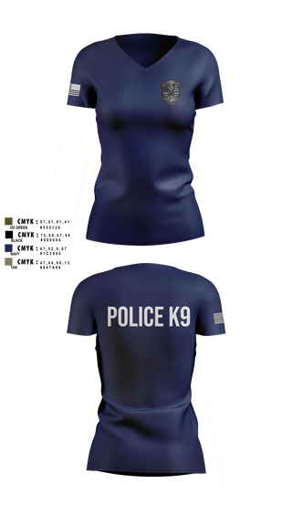 Womens Short Sleeve Vneck Shirt, Roy Cit Police K9, Police, Teamtime, Team time, sublimation, custom sports apparel, team uniforms, spirit wear, spiritwear, sports uniforms, custom shirts, team store, custom team store, fundraiser sports, apparel fundraiser