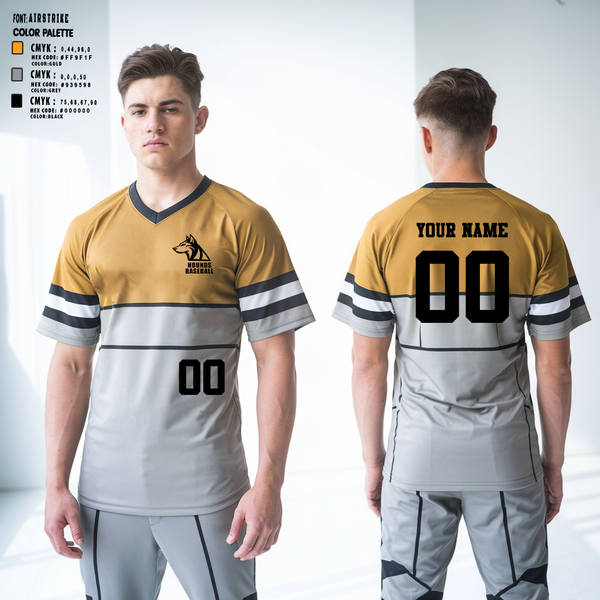 Full Button Baseball Jersey, Hounds, Baseball, Teamtime, Team time, sublimation, custom sports apparel, team uniforms, spirit wear, spiritwear, sports uniforms, custom shirts, team store, custom team store, fundraiser sports, apparel fundraiser
