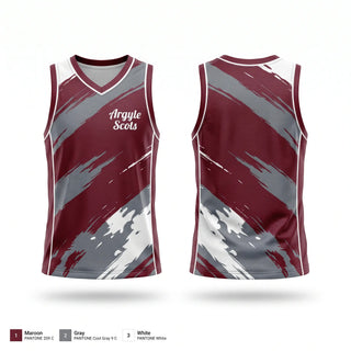 Mens Basketball Jersey, Argyle Scots, Men's Basketball, Teamtime, Team time, sublimation, custom sports apparel, team uniforms, spirit wear, spiritwear, sports uniforms, custom shirts, team store, custom team store, fundraiser sports, apparel fundraiser