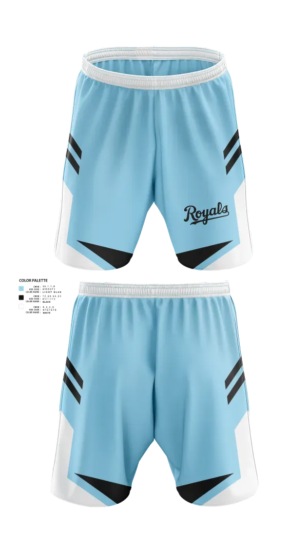Athletic Shorts With Pockets, Royals, Baseball, Teamtime, Team time, sublimation, custom sports apparel, team uniforms, spirit wear, spiritwear, sports uniforms, custom shirts, team store, custom team store, fundraiser sports, apparel fundraiser