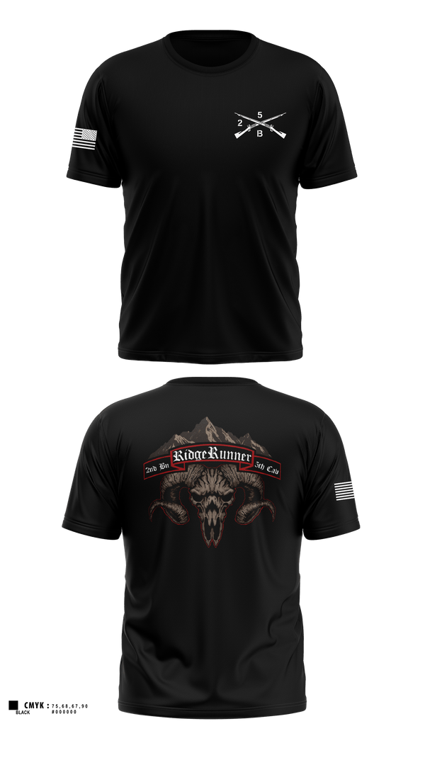 Short Sleeve Performance Shirt, Ridgerunner 2-5 CAV, Army, Teamtime, Team time, sublimation, custom sports apparel, team uniforms, spirit wear, spiritwear, sports uniforms, custom shirts, team store, custom team store, fundraiser sports, apparel fundraiser
