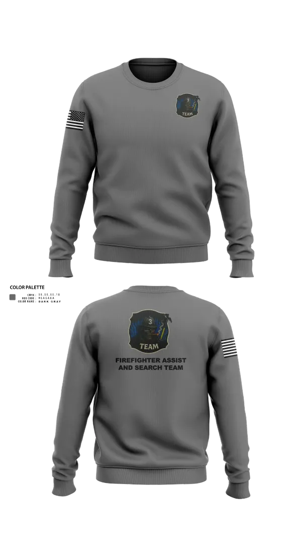 Crew Neck Sweatshirt, District 3 Fast, Fire Department, Teamtime, Team time, sublimation, custom sports apparel, team uniforms, spirit wear, spiritwear, sports uniforms, custom shirts, team store, custom team store, fundraiser sports, apparel fundraiser