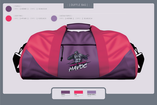 Duffle Bag, West texas Havoc, Baseball, Teamtime, Team time, sublimation, custom sports apparel, team uniforms, spirit wear, spiritwear, sports uniforms, custom shirts, team store, custom team store, fundraiser sports, apparel fundraiser