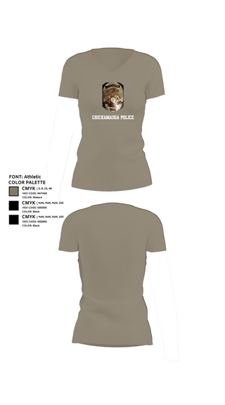 Womens Short Sleeve Vneck Shirt, Chickamauga Police, , Teamtime, Team time, sublimation, custom sports apparel, team uniforms, spirit wear, spiritwear, sports uniforms, custom shirts, team store, custom team store, fundraiser sports, apparel fundraiser