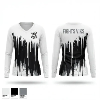 Vikings 62595875 Women's Long Sleeve V-neck Shirt - 1