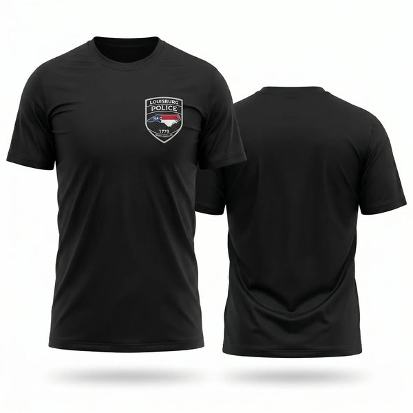 Short Sleeve Performance Shirt, Louisburg Police Department, Police, Teamtime, Team time, sublimation, custom sports apparel, team uniforms, spirit wear, spiritwear, sports uniforms, custom shirts, team store, custom team store, fundraiser sports, apparel fundraiser