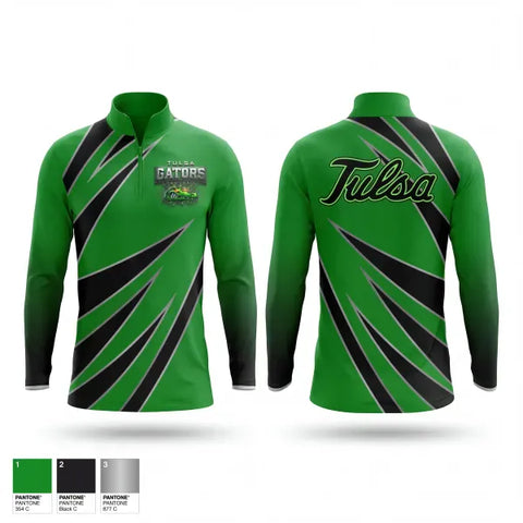 Quarter Zip Jacket, Tulsa Gators, , Teamtime, Team time, sublimation, custom sports apparel, team uniforms, spirit wear, spiritwear, sports uniforms, custom shirts, team store, custom team store, fundraiser sports, apparel fundraiser