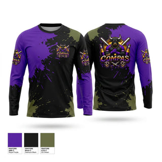 Long Sleeve Performance Shirt, Los Compas, Softball, Teamtime, Team time, sublimation, custom sports apparel, team uniforms, spirit wear, spiritwear, sports uniforms, custom shirts, team store, custom team store, fundraiser sports, apparel fundraiser