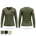 FCC CERT Women's Long Sleeve V-neck Shirt - 1