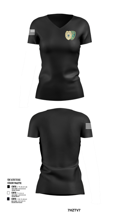 Corrections 37001548 Women's Short Sleeve V-neck Shirt - 101