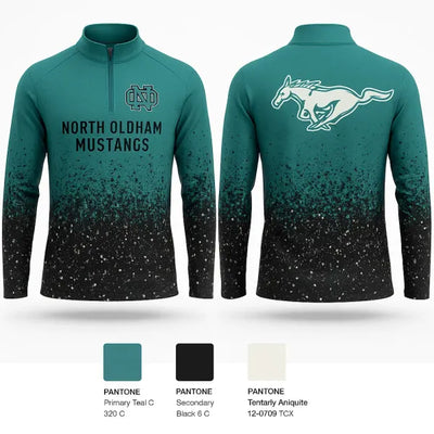 North Oldham Mustangs 77604898 Quarter Zip Jacket - 21