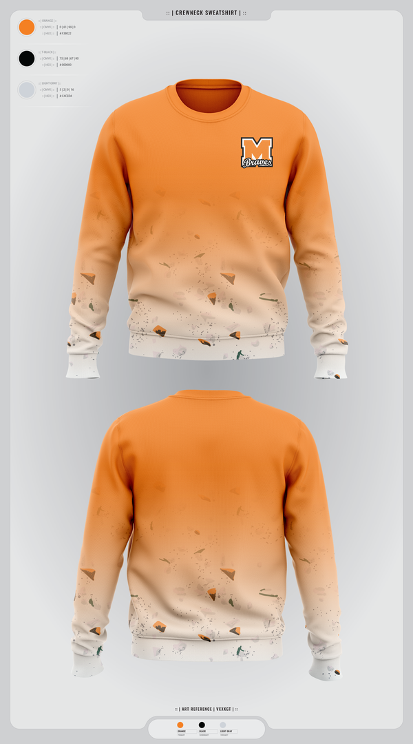 Crew Neck Sweatshirt, Menahga Braves, Women's Basketball, Teamtime, Team time, sublimation, custom sports apparel, team uniforms, spirit wear, spiritwear, sports uniforms, custom shirts, team store, custom team store, fundraiser sports, apparel fundraiser