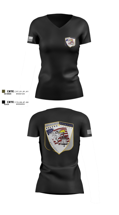 61st eagle squadron 71524968 Women's Short Sleeve V-neck Shirt - 2