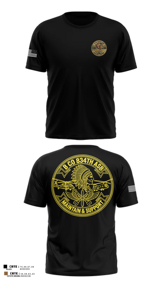 Old School Cotton Shirt, B co 834 ASB, National Guard, Teamtime, Team time, sublimation, custom sports apparel, team uniforms, spirit wear, spiritwear, sports uniforms, custom shirts, team store, custom team store, fundraiser sports, apparel fundraiser