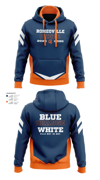 Hoodie, Romeoville Cheer, Cheer, Teamtime, Team time, sublimation, custom sports apparel, team uniforms, spirit wear, spiritwear, sports uniforms, custom shirts, team store, custom team store, fundraiser sports, apparel fundraiser