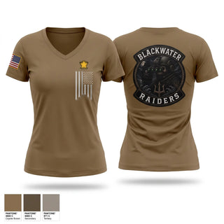 Womens Short Sleeve Vneck Shirt, Blackwater Raiders Airsoft, Marines, Teamtime, Team time, sublimation, custom sports apparel, team uniforms, spirit wear, spiritwear, sports uniforms, custom shirts, team store, custom team store, fundraiser sports, apparel fundraiser