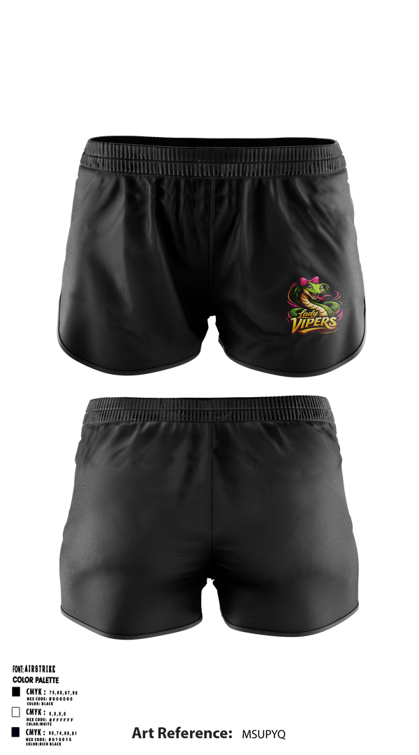 Womens Shorts, Yakima Vipers, Football, Teamtime, Team time, sublimation, custom sports apparel, team uniforms, spirit wear, spiritwear, sports uniforms, custom shirts, team store, custom team store, fundraiser sports, apparel fundraiser