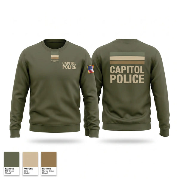 Crew Neck Sweatshirt, Capitol Police, Police, Teamtime, Team time, sublimation, custom sports apparel, team uniforms, spirit wear, spiritwear, sports uniforms, custom shirts, team store, custom team store, fundraiser sports, apparel fundraiser