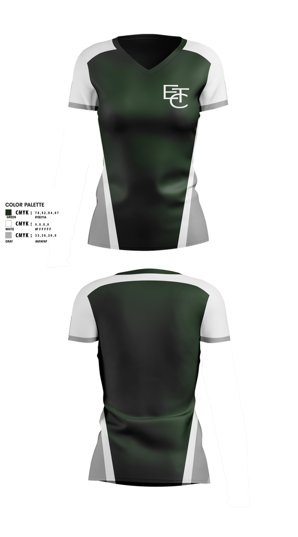 Womens Short Sleeve Vneck Shirt, Endeavour Training Club, , Teamtime, Team time, sublimation, custom sports apparel, team uniforms, spirit wear, spiritwear, sports uniforms, custom shirts, team store, custom team store, fundraiser sports, apparel fundraiser